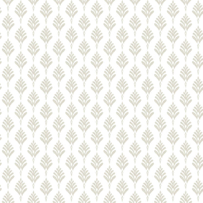 Waters Edge Resource Library French Scallop Wallpaper - Beige