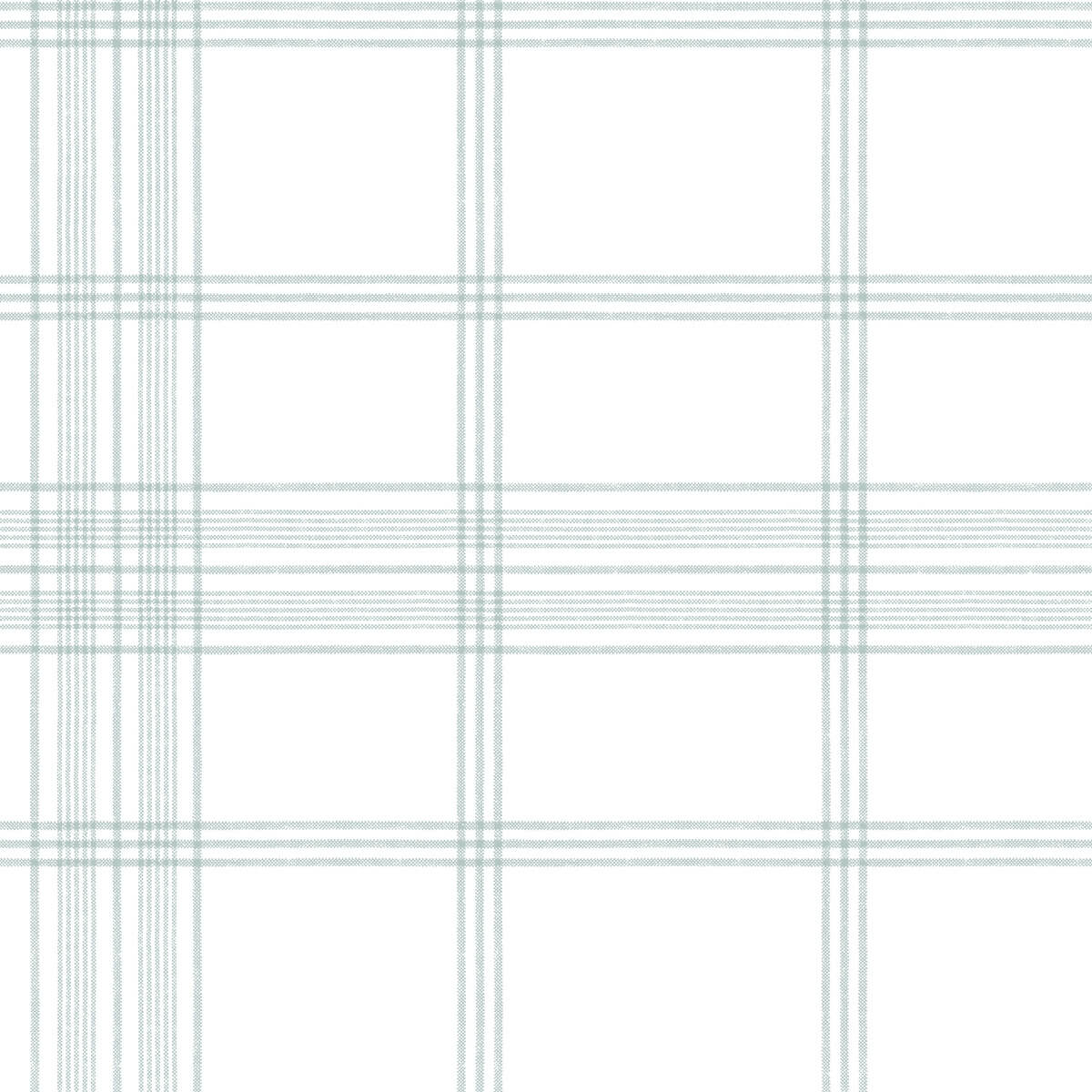 Waters Edge Resource Library Charter Plaid Wallpaper - SAMPLE