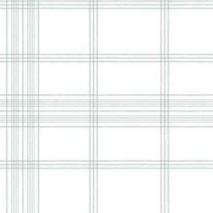 Waters Edge Resource Library Charter Plaid Wallpaper - SAMPLE