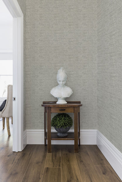 Grasscloth Resource Library Papyrus Weave Wallpaper - Gray