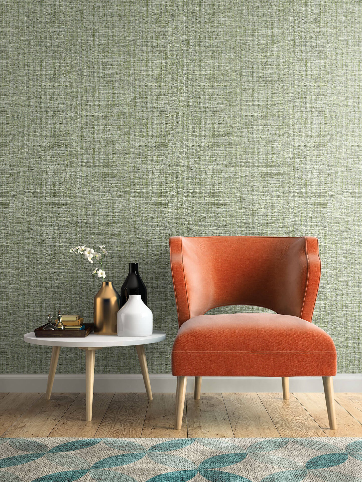 Grasscloth Resource Library Papyrus Weave Wallpaper - Green