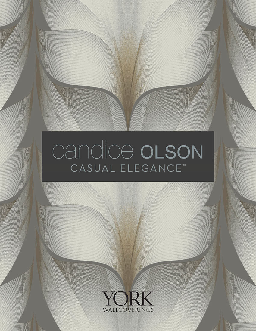 Candice Olson Casual Elegance Contoured Leaves Wallpaper - Taupe