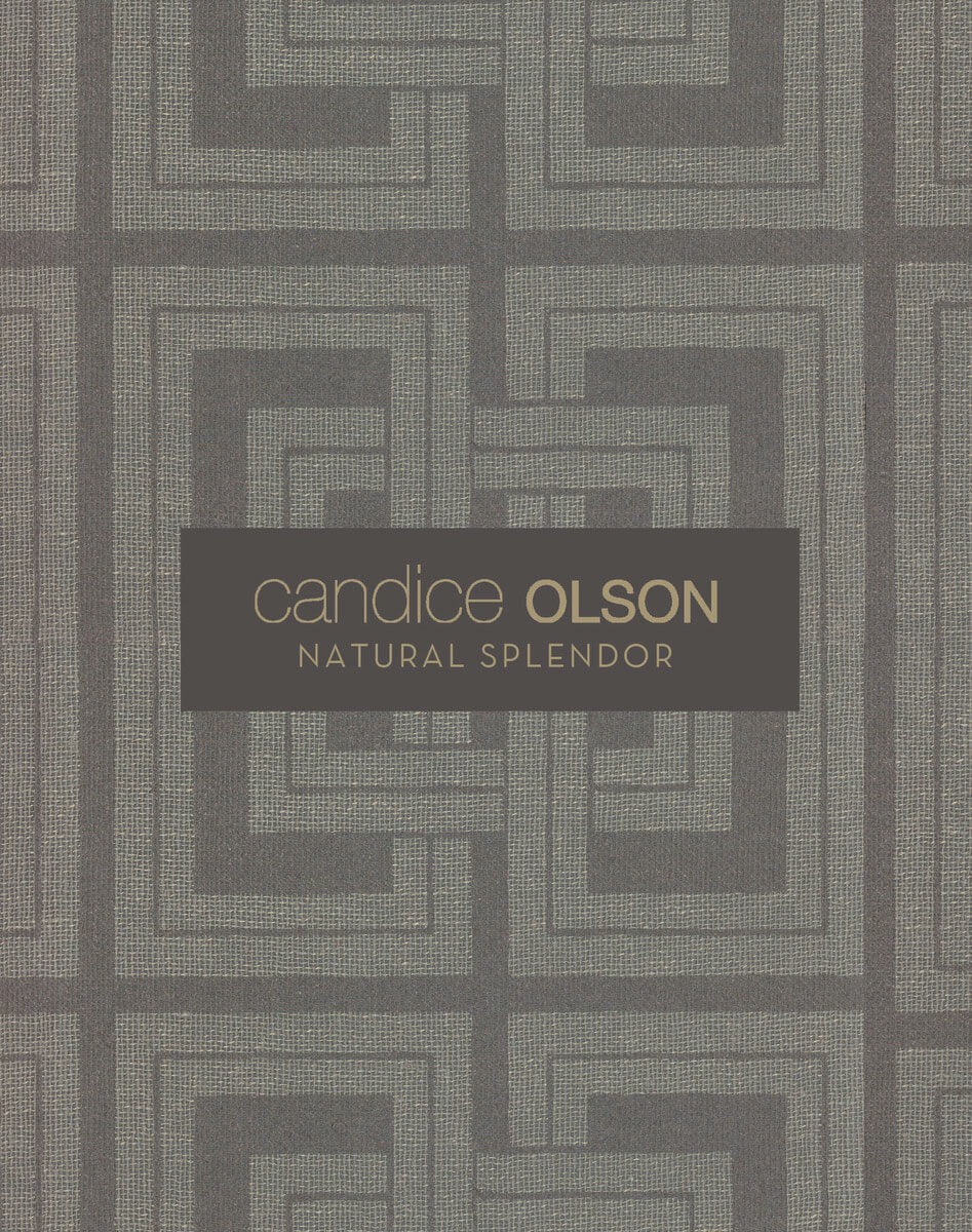 Candice Olson Natural Splendor Grasscloth Wallpaper - Indigo/Gold