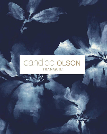 Candice Olson Tranquil Midnight Blooms Wallpaper - Gray