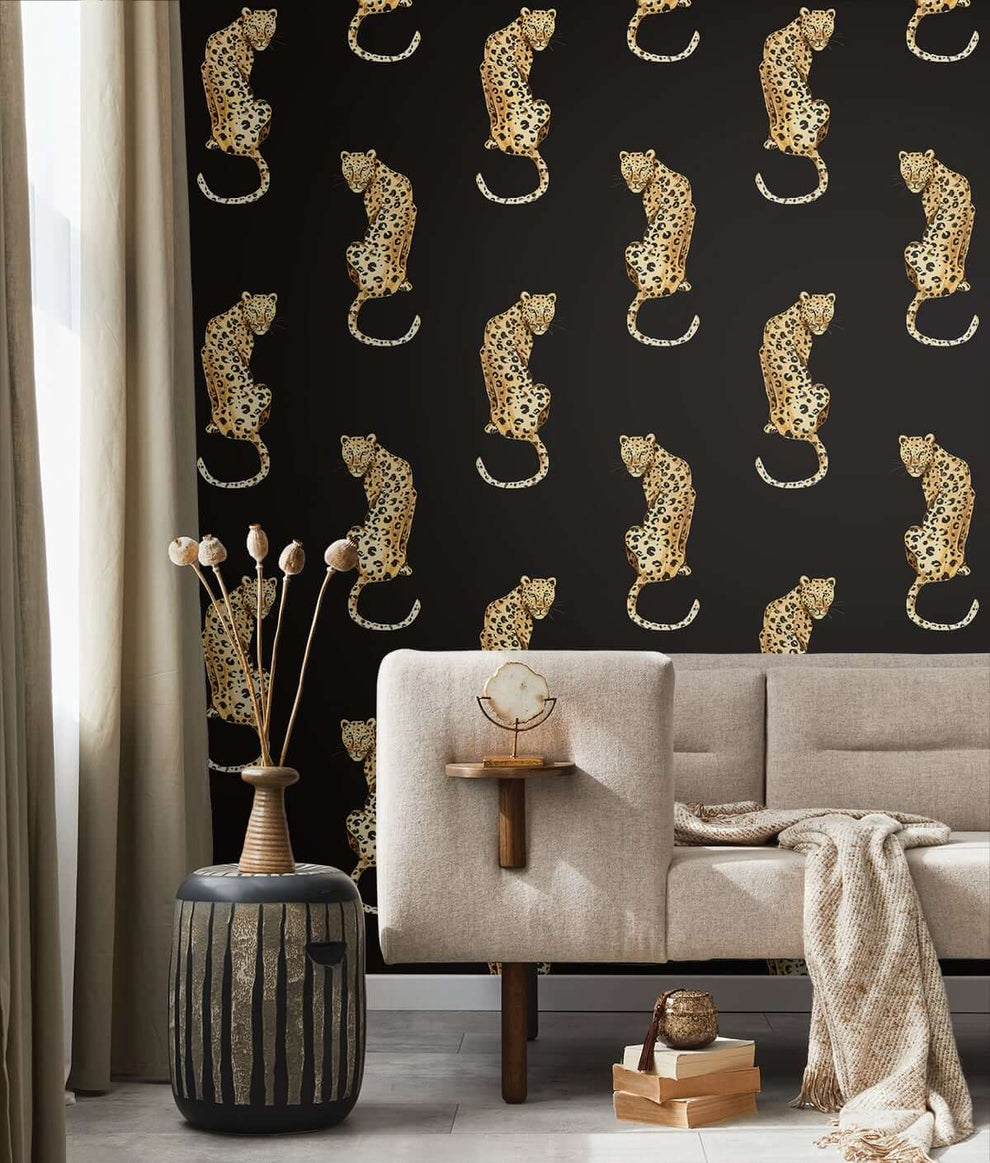 Daisy Bennett Leopard King Peel & Stick Wallpaper - Black – US Wall Decor