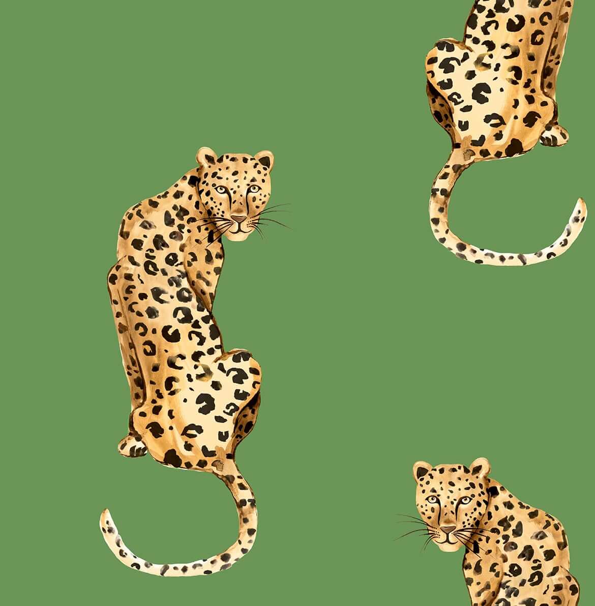 Daisy Bennett Leopard King Peel & Stick Wallpaper - Green