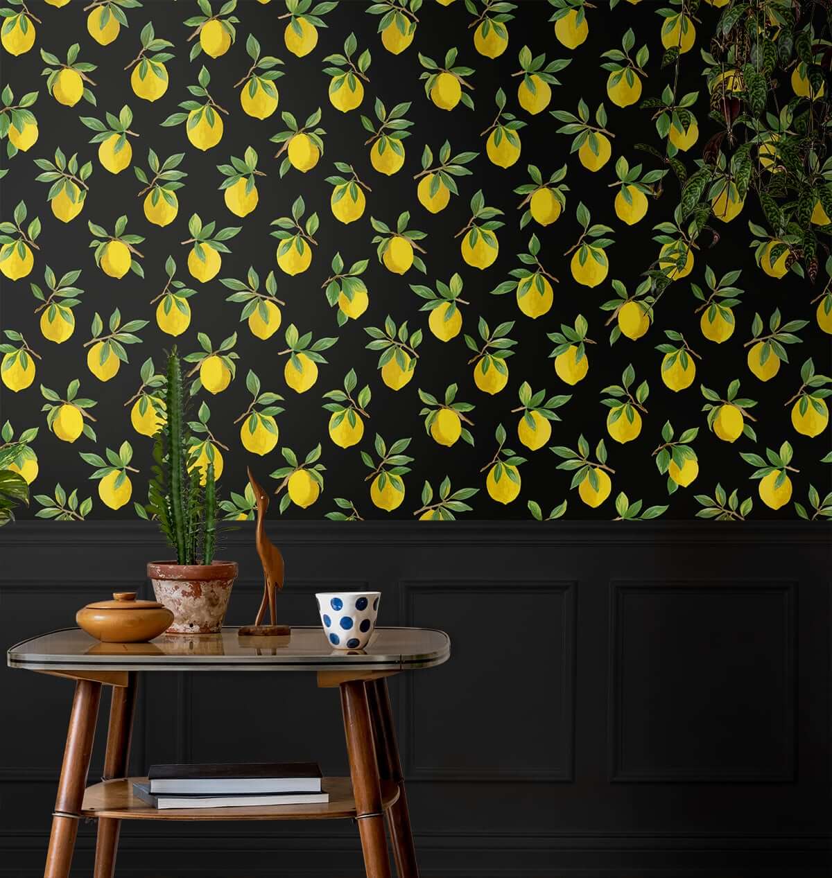 Daisy Bennett Lemoncello Peel & Stick Wallpaper - Black