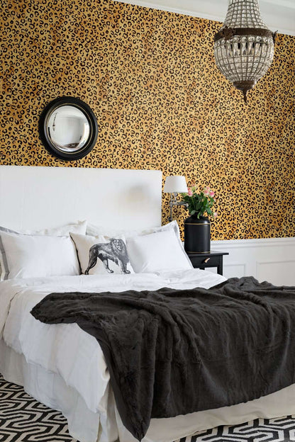 Daisy Bennett Classic Leopard Peel & Stick Wallpaper - Natural Tan