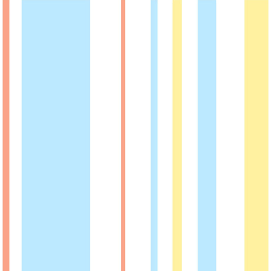 Pixar Toy Story 4 Owens Stripe Wallpaper - Blue, Orange, Yellow