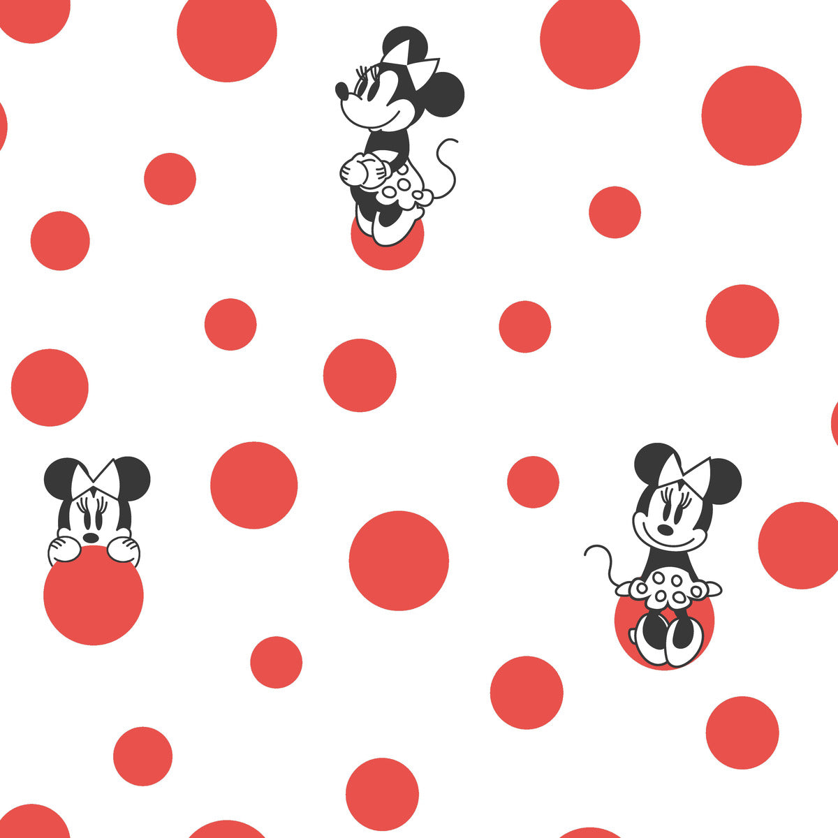 Disney Kids Vol. 4 Minnie Mouse Dots Wallpaper - SAMPLE