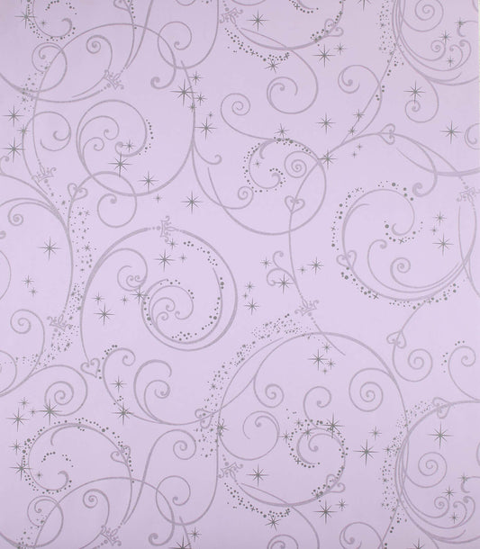 Disney Kids Perfect Princess Scroll Wallpaper - SAMPLE SWATCH ONLY