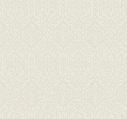 Damask Resource Library Cathedral Damask Wallpaper - Taupe