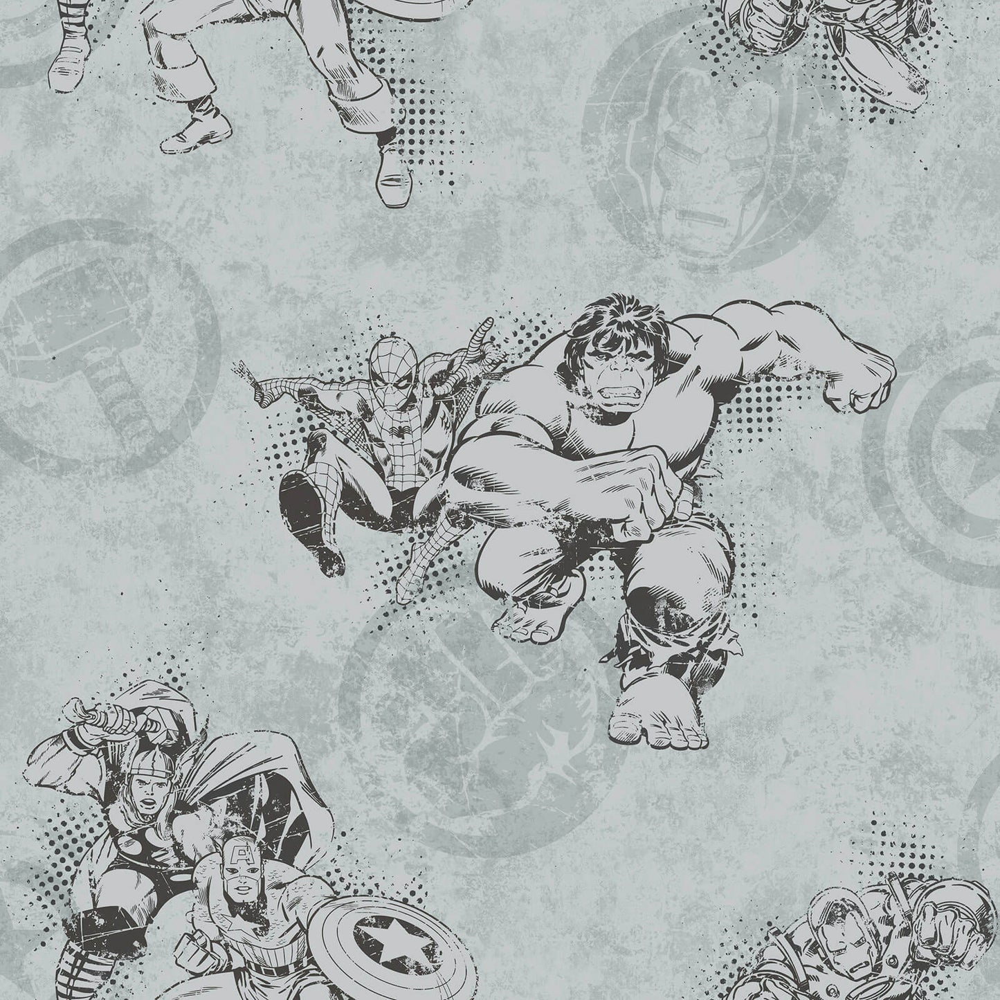 Disney Kids Marvel Avengers Wallpaper - SAMPLE SWATCH ONLY