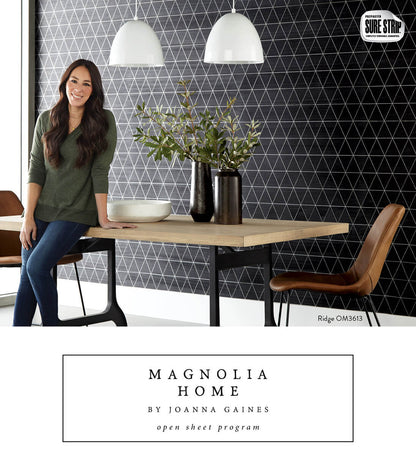 Magnolia Home Parquet Wallpaper - Black