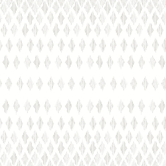 Simply Farmhouse Diamond Ombre Wallpaper - White