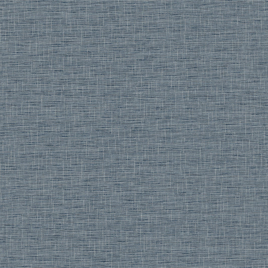 Simply Farmhouse Silk Linen Weave Wallpaper - Navy Blue
