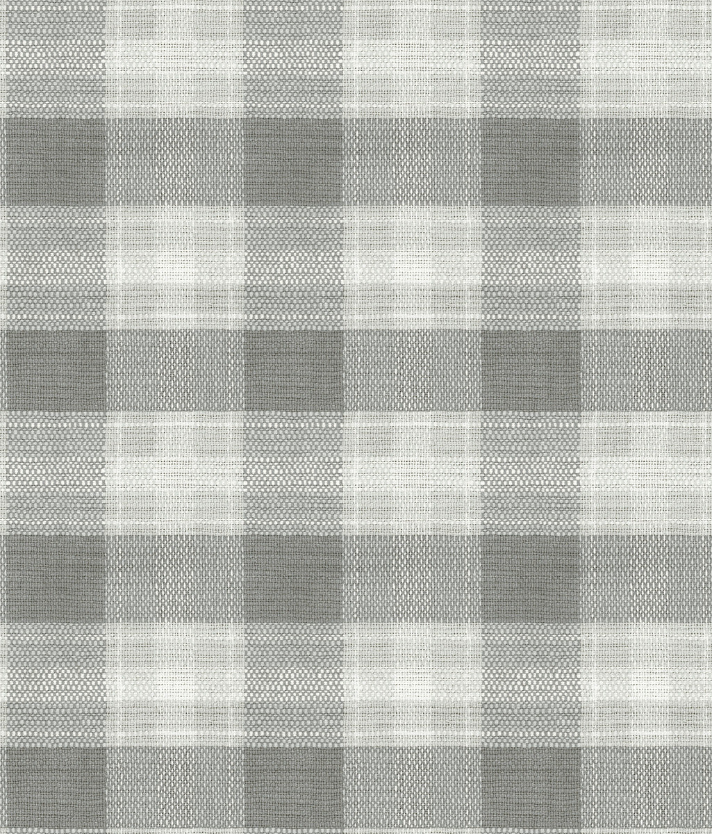 Simply Farmhouse Woven Buffalo Check Wallpaper - Gray