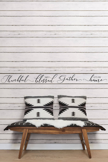 Simply Farmhouse Let's Stay Home Wall Border - Black & White