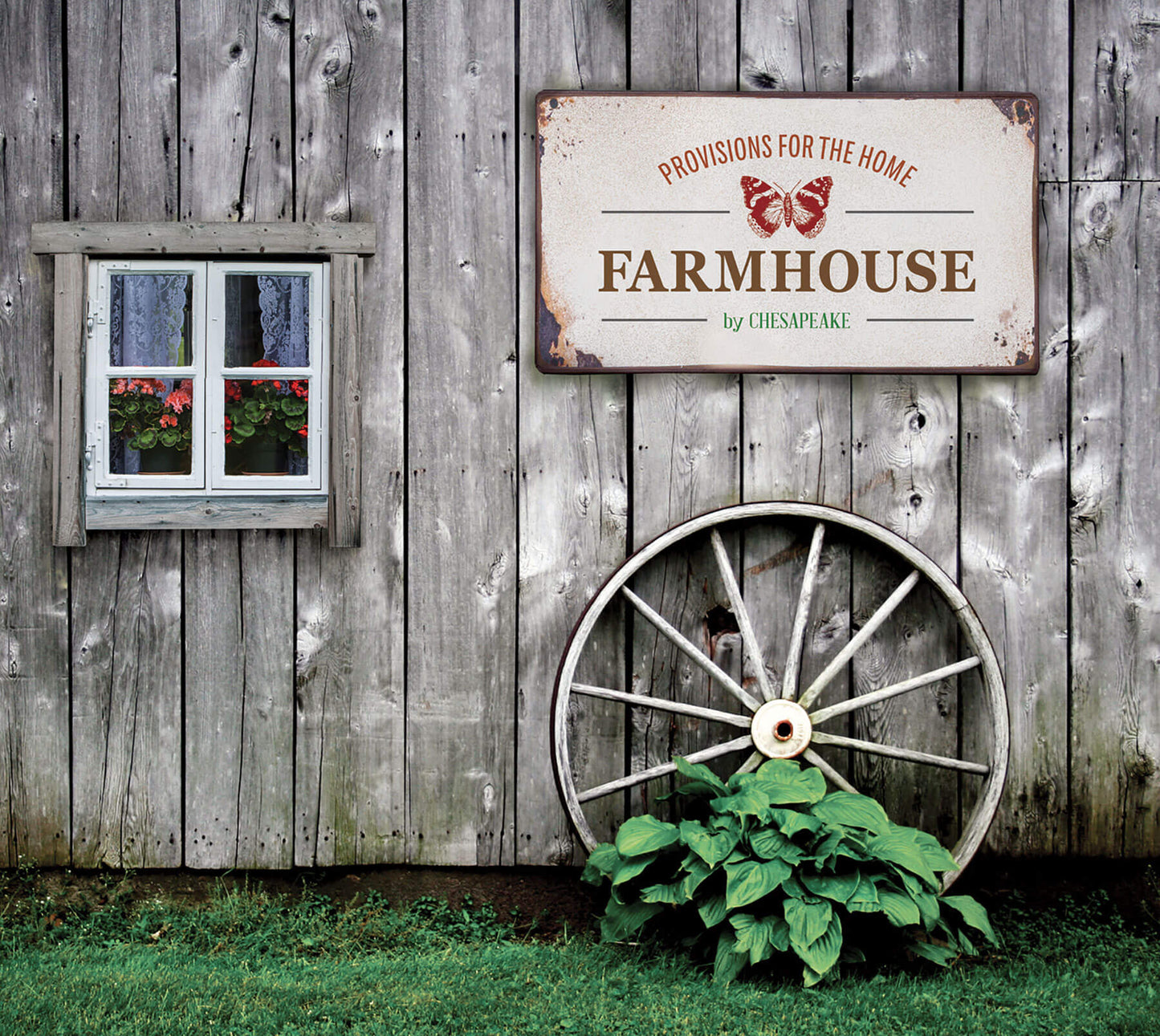Chesapeake Farmhouse Spinney Toile Wallpaper - Rose
