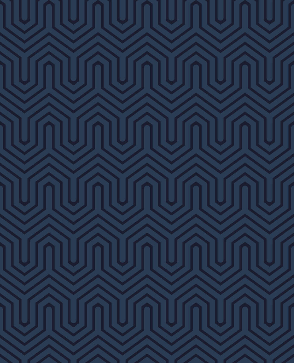 Labyrinth Geometric Wallpaper - Blue