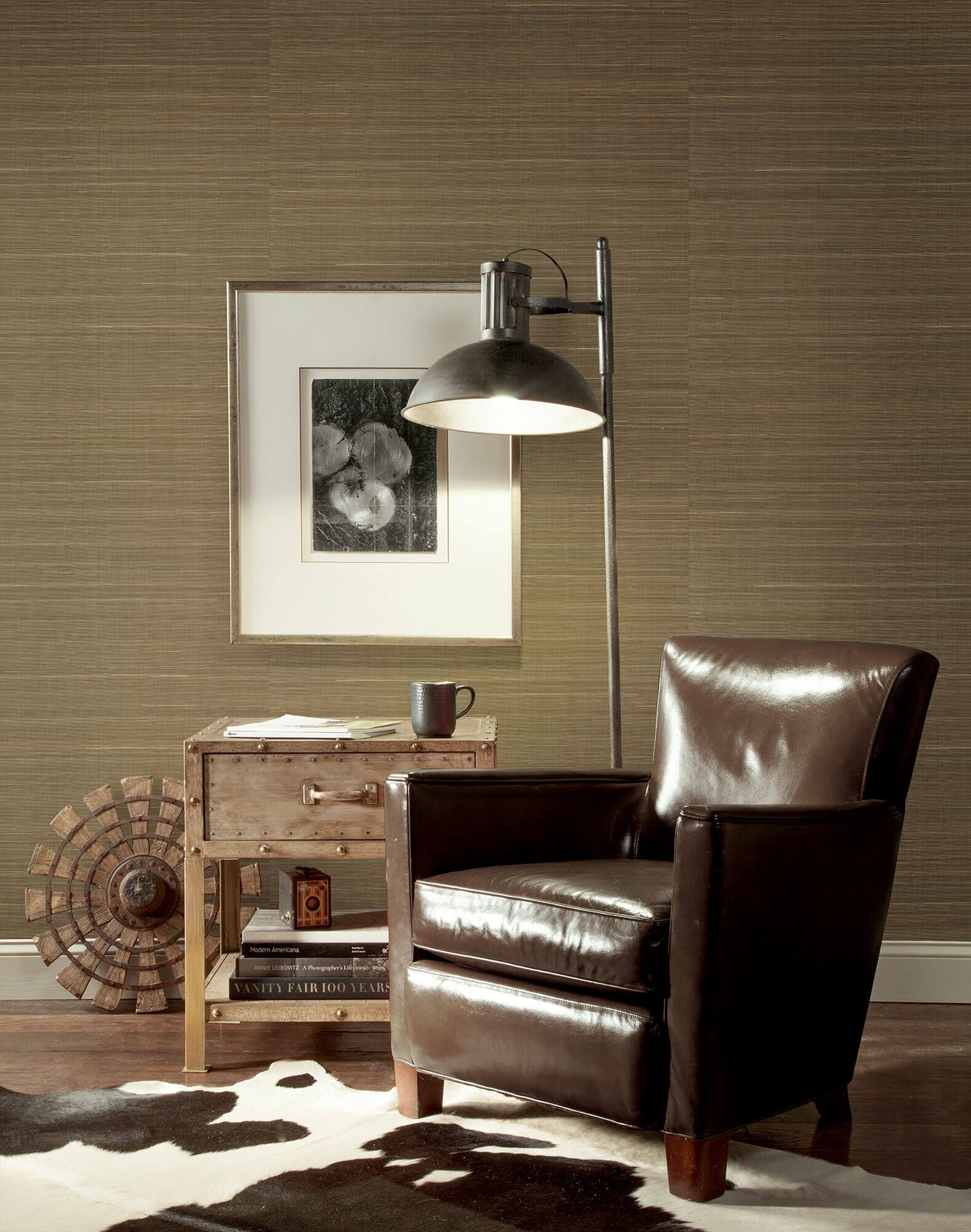 Grasscloth Resource Library Abaca Weave Wallpaper - Brown
