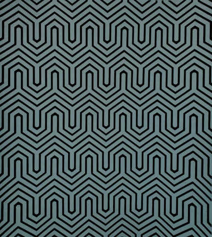 Labyrinth Geometric Wallpaper - Teal