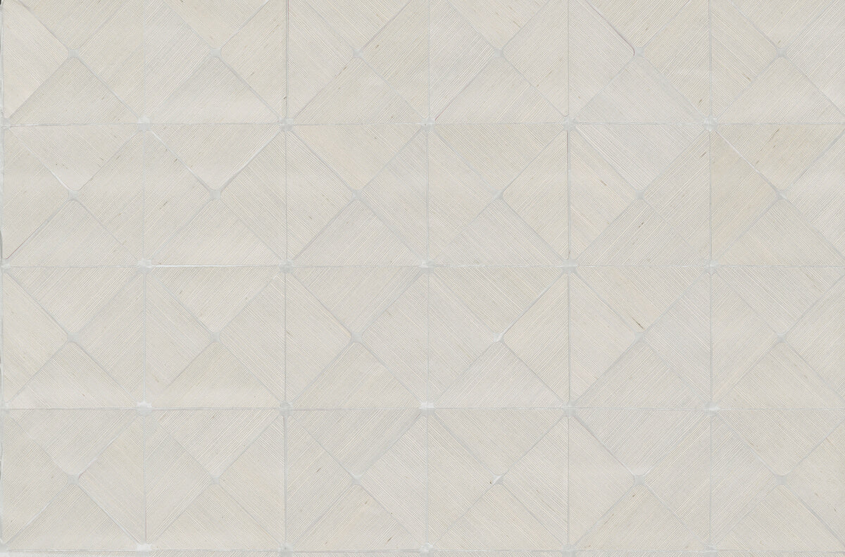 Dazzling Diamond Grasscloth Geometric Wallpaper - Silver