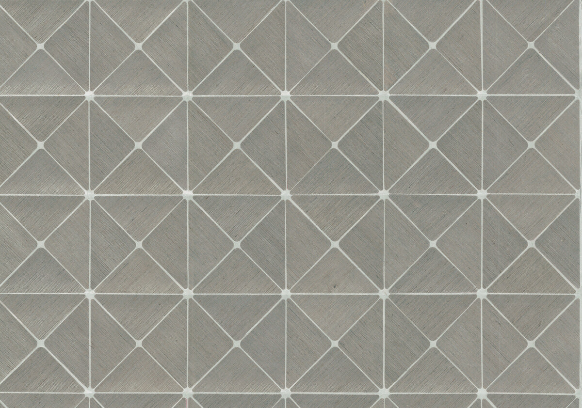 Dazzling Diamond Grasscloth Geometric Wallpaper - Grey