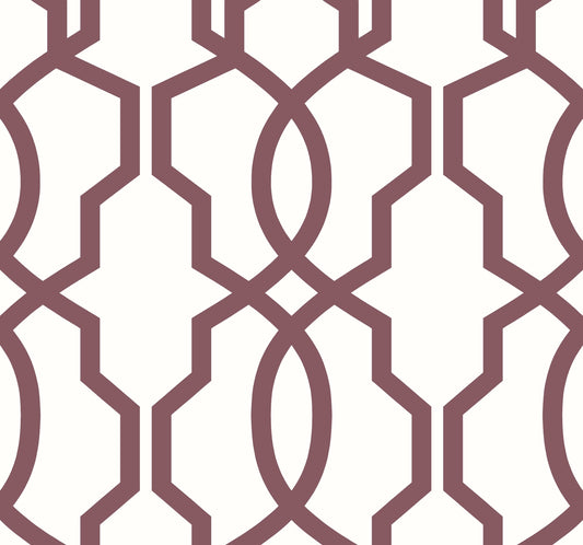 Hourglass Trellis Geometric Wallpaper - SAMPLE ONLY