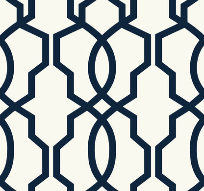 Hourglass Trellis Geometric Wallpaper - SAMPLE ONLY
