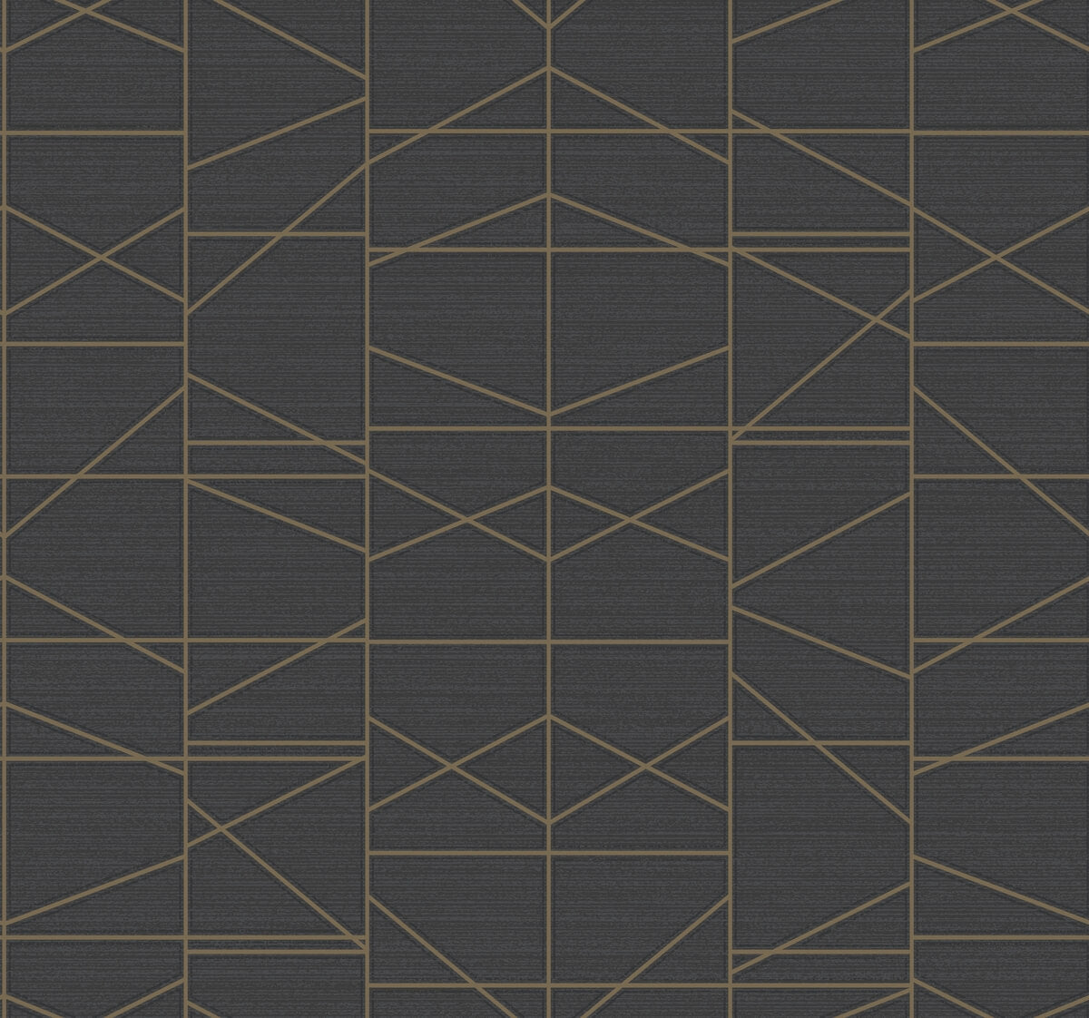 Modern Perspective Geometric Wallpaper - Black