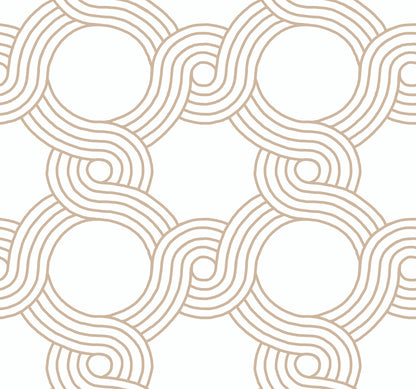 The Twist Geometric Wallpaper - Gold