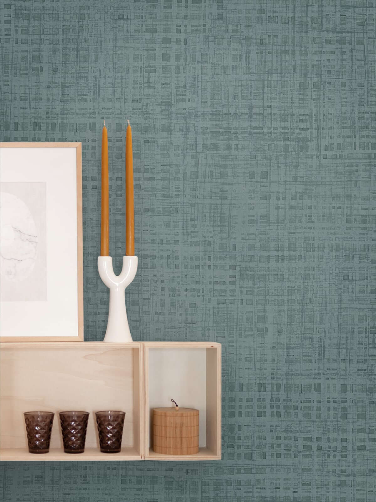Seabrook Designs Japandi Style Ami Wallpaper - Steel Blue
