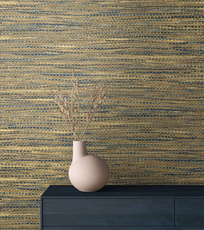 Seabrook Designs Japandi Style Rina Wallpaper - Honey & Navy
