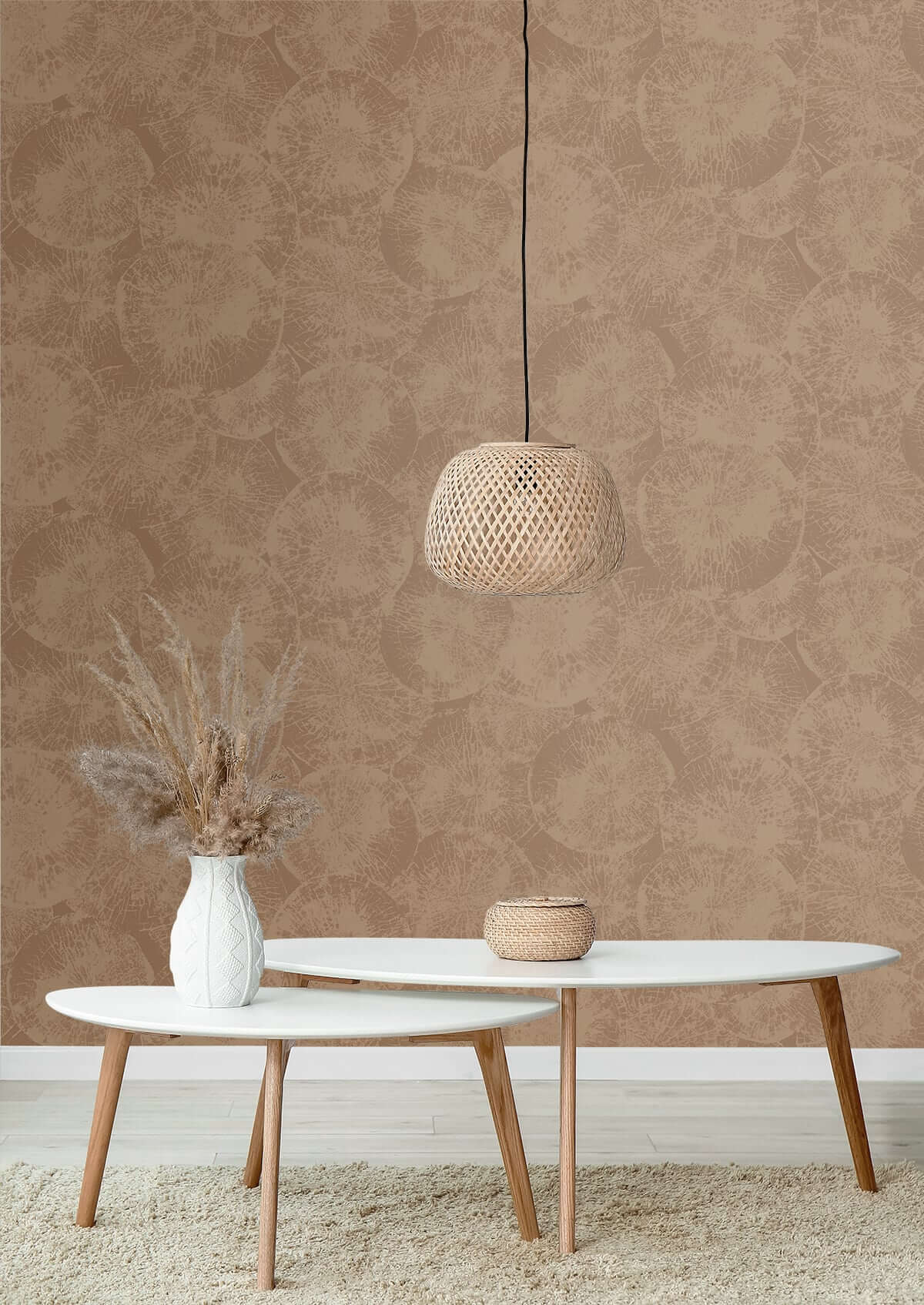Seabrook Designs Japandi Style Eren Wallpaper - Warm Clay
