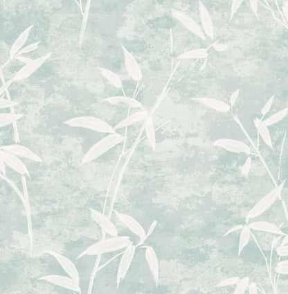 Seabrook Japandi Style Honshu Bamboo Wallpaper - Blue