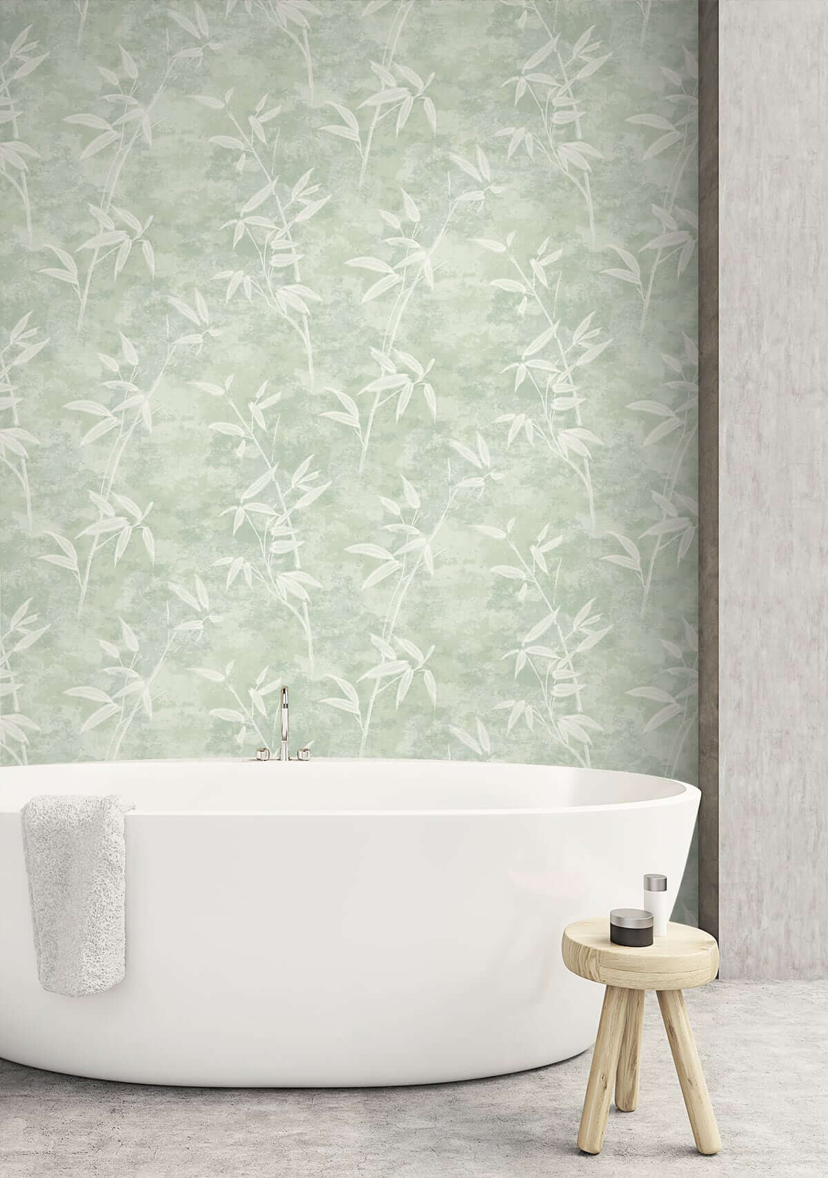Seabrook Japandi Style Honshu Bamboo Wallpaper - Seafoam