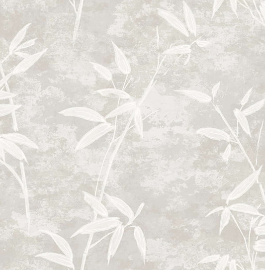 Seabrook Japandi Style Honshu Bamboo Wallpaper - Gray