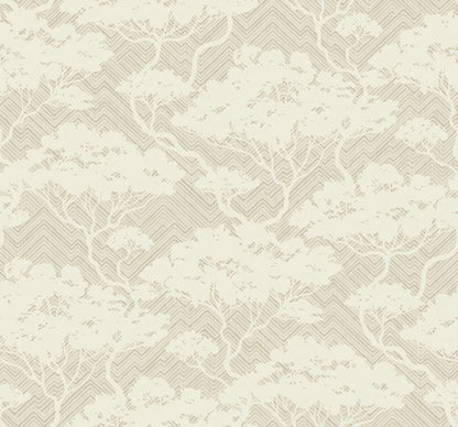 Seabrook Designs Japandi Style Nara Wallpaper - Linen