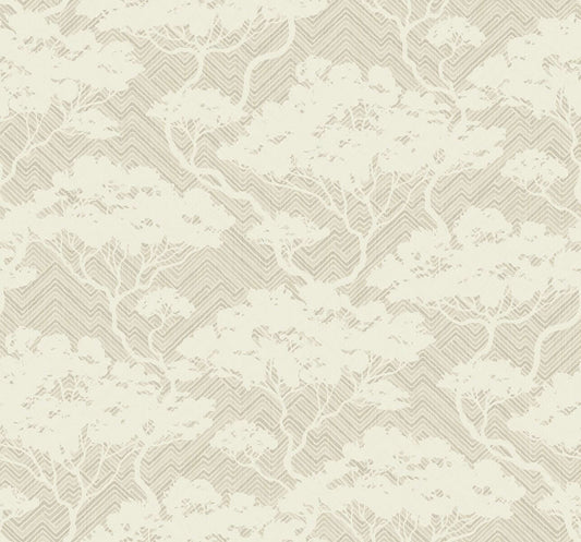 Seabrook Japandi Style Nara Wallpaper - Linen