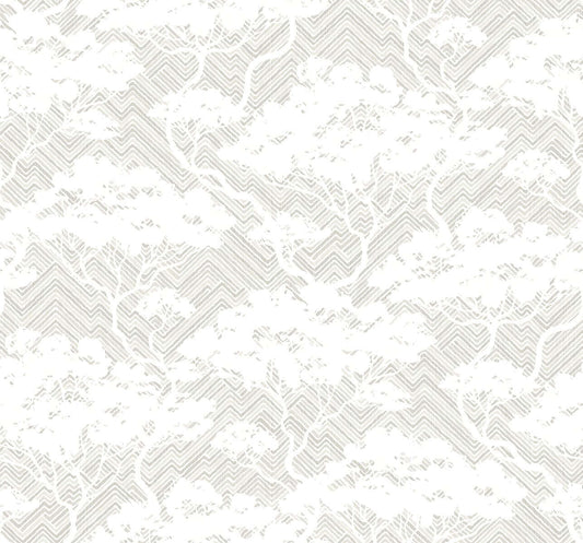 Seabrook Japandi Style Nara Wallpaper - Fog