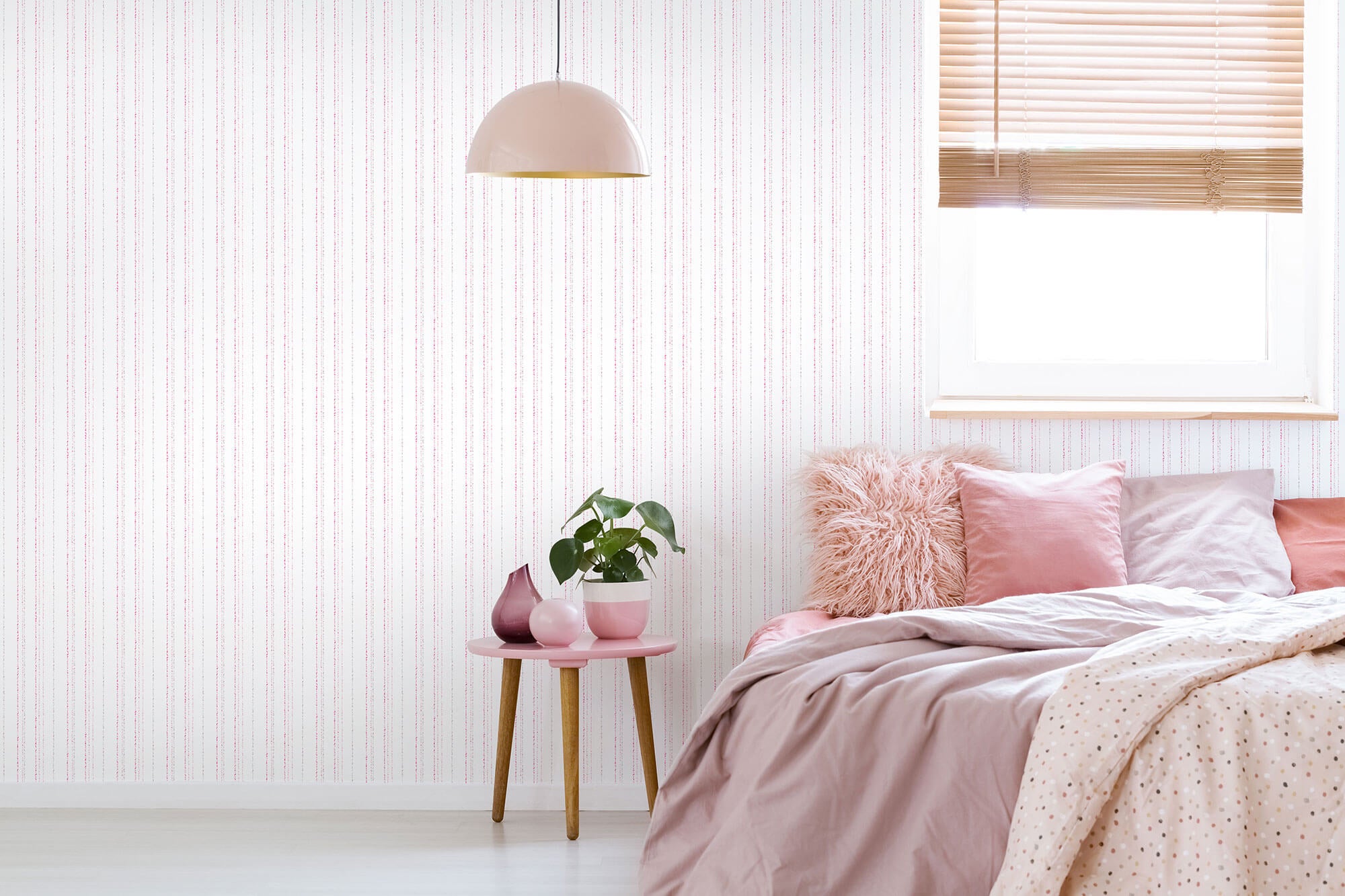 Cute Pink Stripe Wallpaper for Kids Rooms Decor Kawaii Girl Bedroom  Decoration diy Horizontal Vertical Striped Wallpapers J143 - AliExpress