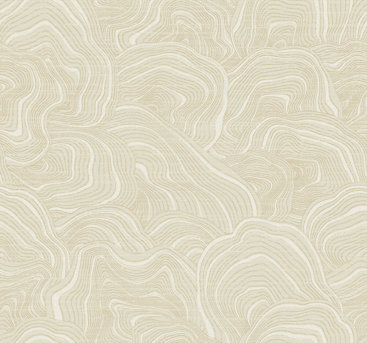 Ronald Redding 24 Karat Geodes Wallpaper - Cream