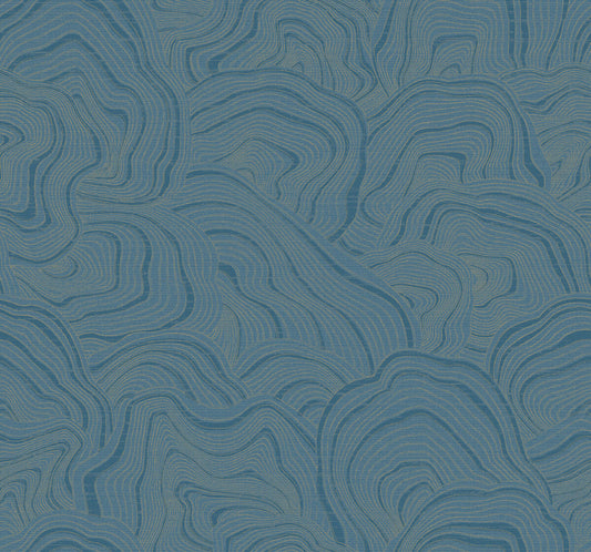 Ronald Redding 24 Karat Geodes Wallpaper - Blue