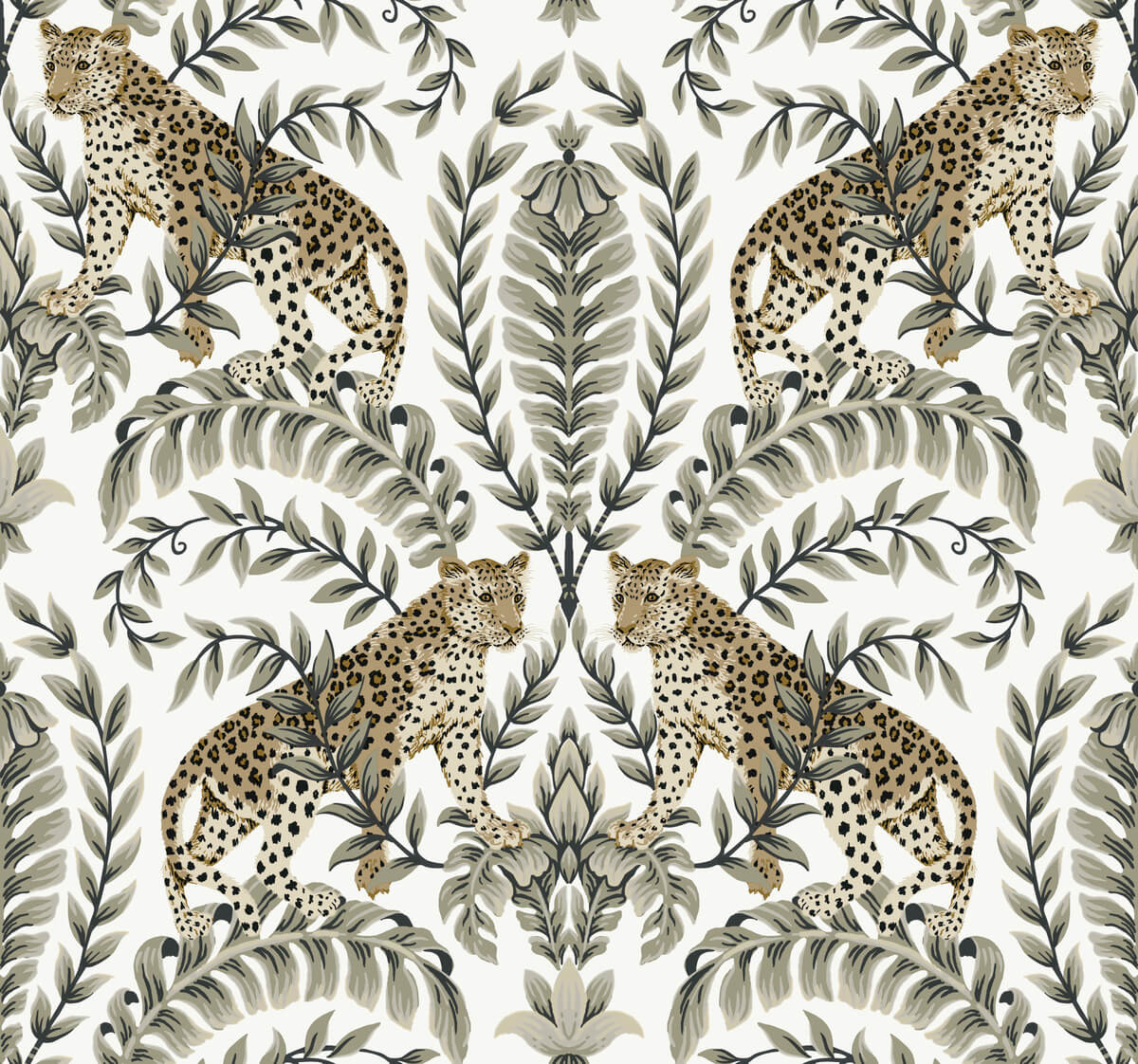 Ronald Redding 24 Karat Jungle Leopard Wallpaper - SAMPLE