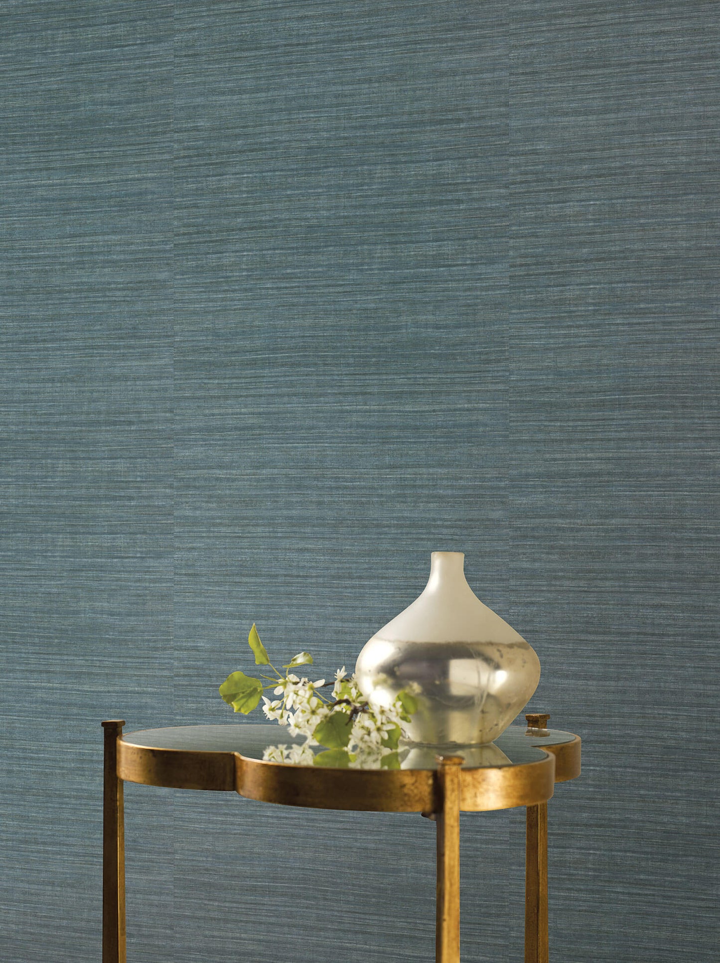 Ronald Redding 24 Karat Silk Elegance Wallpaper - Dark Blue
