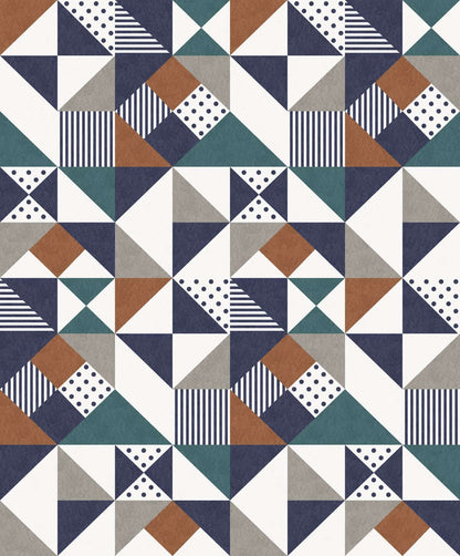 Mondrian Lozenge Geometric Wallpaper - SAMPLE