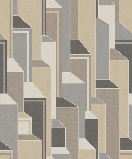 Mondrian Deco Geometric Wallpaper - SAMPLE