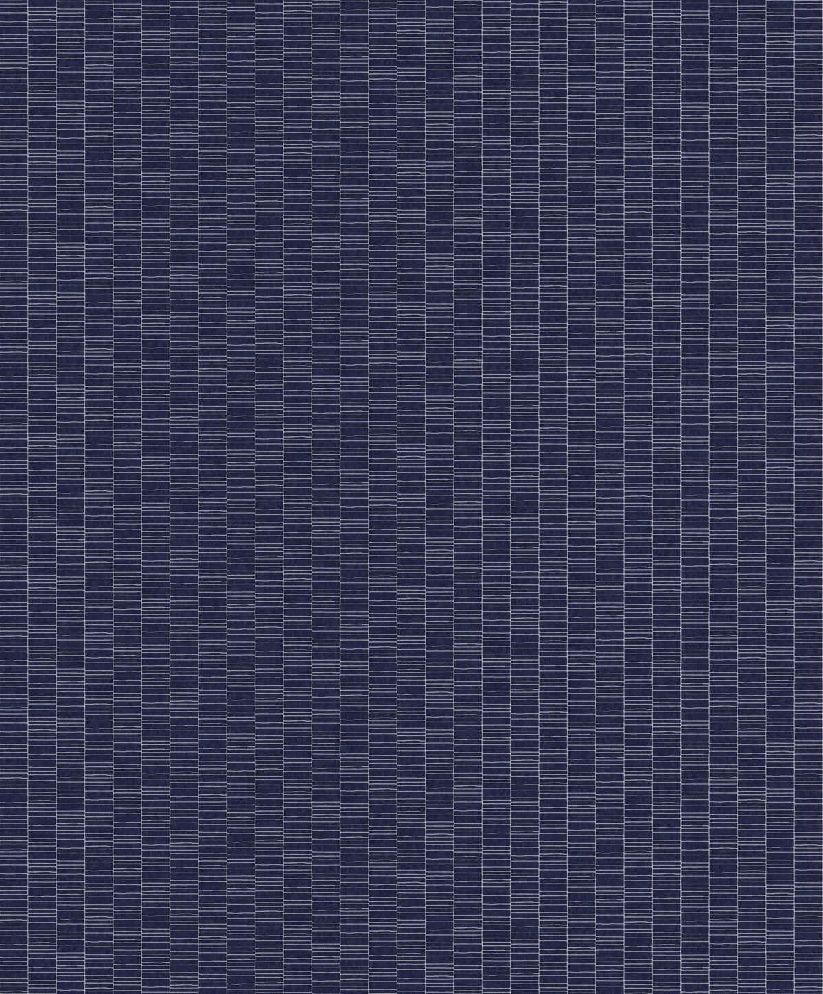Seabrook Mondrian Deco Spliced Stripe Wallpaper - Denim Blue