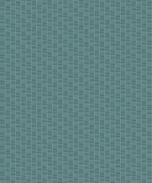 Seabrook Mondrian Deco Spliced Stripe Wallpaper - Teal